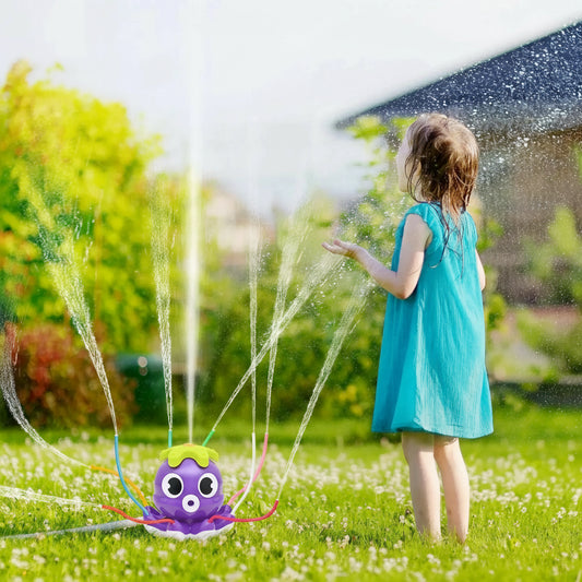 Sprinkler Rotating Spray Outdoor Games for Kids Garden Octopus Summer Water Toy Backyard Yard Cartoon Splash Baby Bath Toys Gift Trikidsworld