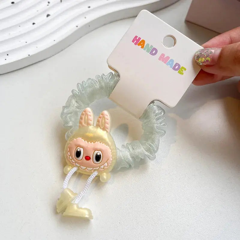 3PCS New Animation Rabub Hair Rope Kawaii High Elastic Hair Band Sweet Girl Headgear Children's Gift Trikidsworld