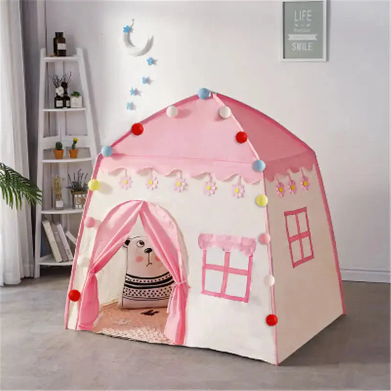 Children's Tent Indoor Outdoor Games Garden Tipi Princess Castle Folding Cubby Toys Tents Enfant Room House Teepee Playhouse Trikidsworld