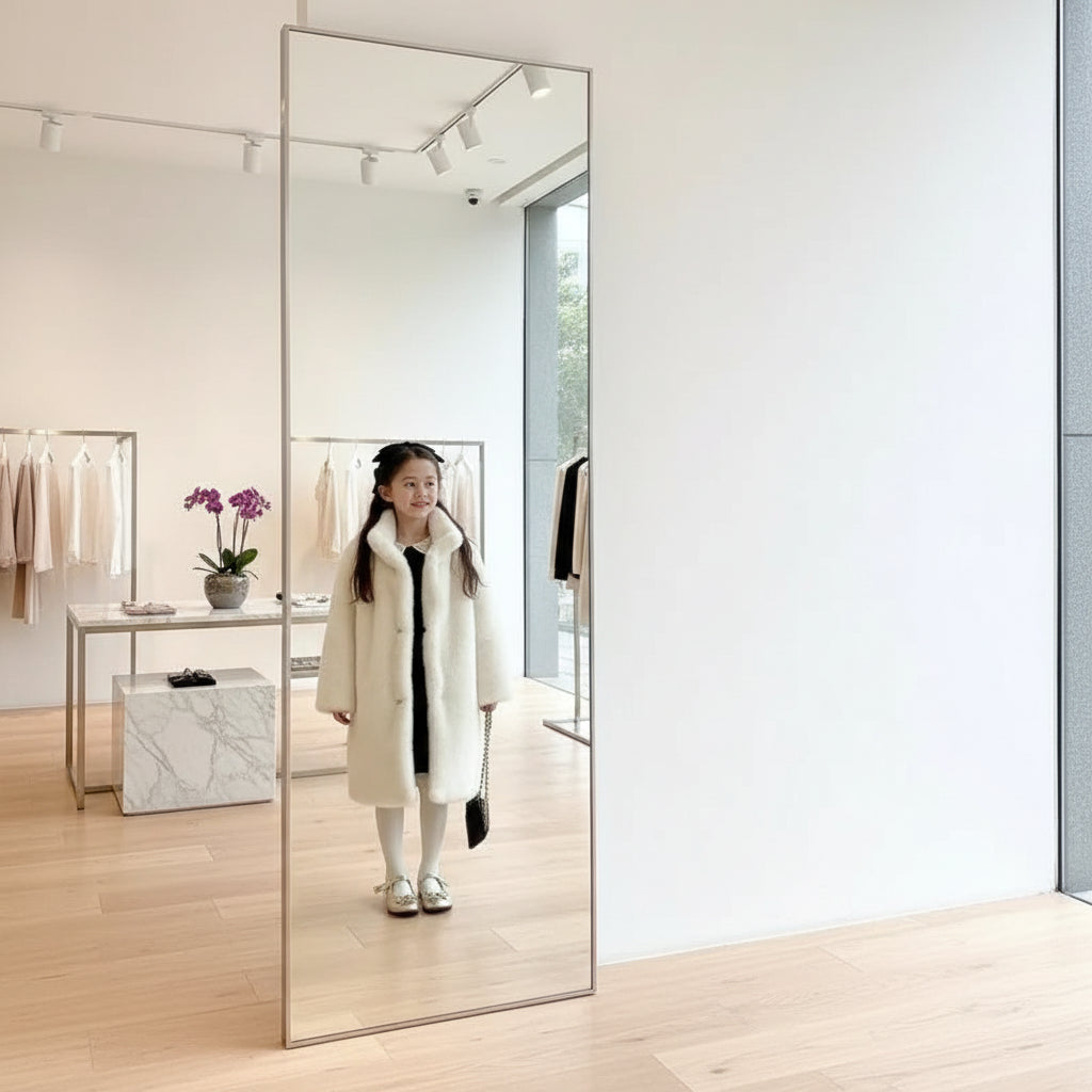 Kids' Faux Mink Winter Coat Longline Oversized Hooded Thickened Warm Fur Jacket for Big Toddler Girls Autumn Winter Trikidsworld