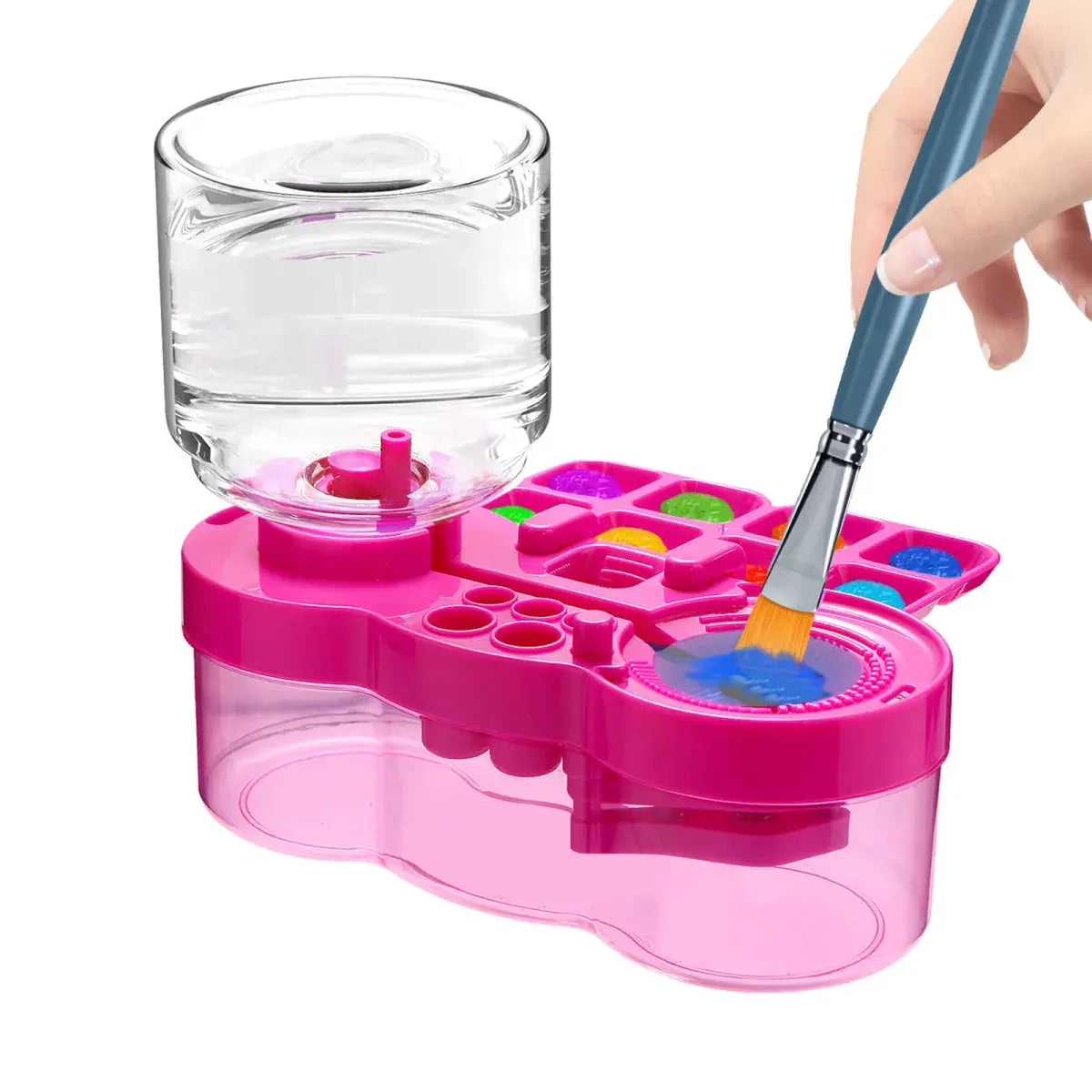 New Paint Brush Cleaner With Drain Button Automatic Water Circulation Paint Brush Cleaning Machine Cleaning Bucket Art Tools Trikidsworld