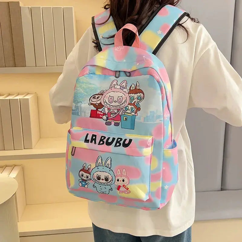 BANDAI Cartoon Printed Backpack For Teenage Student Cute Monster Series Girl Boy Large Capacity Schoolbag Knapsack Laptop Bag Trikidsworld