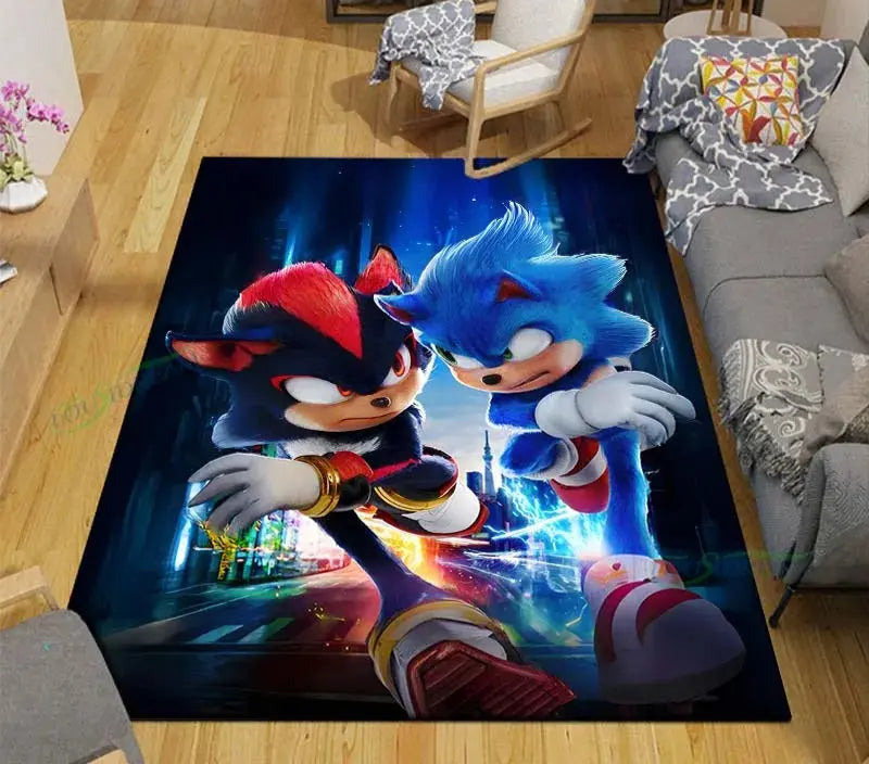 Anime Characters S-Sonics Carpet for Living Room Home Sofa Decoration,Children Game Large Decor Floor Mat Yoga Mat Large Carpet Trikidsworld