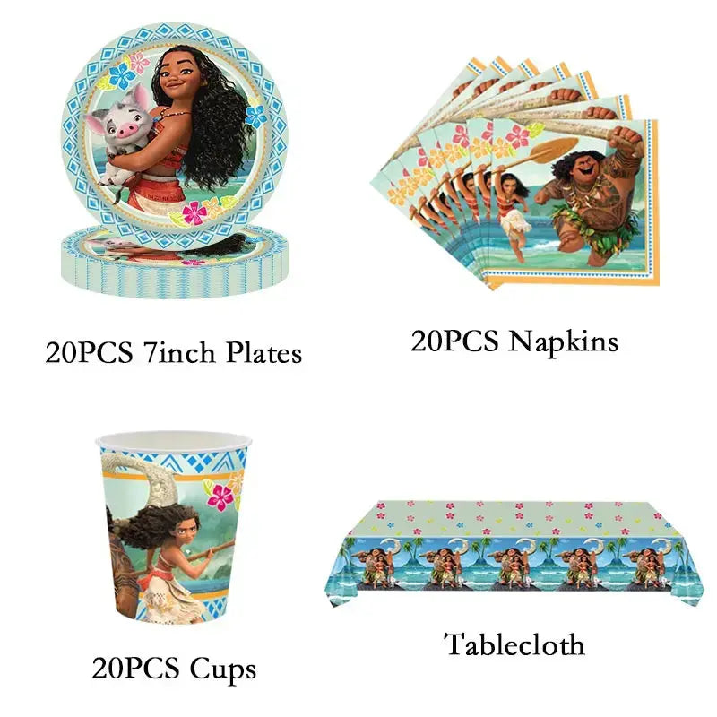 Moana Birthday Party Decoration Cartoon Trikidsworld