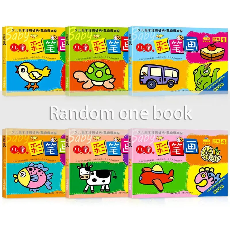 Random One 31 Pages Small Hand Coloring Book For 2-6-Year-Old Children Color Books For Kids Drawing Books Learn To Draw Painting Trikidsworld