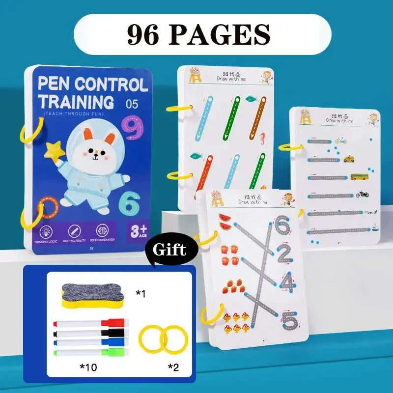 Magical Tracing Workbook Control Training Book Reusable Magic Practice Copybook Children Montessori Drawing Education Stationery Trikidsworld