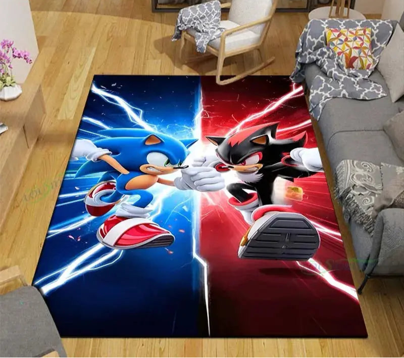 Anime Characters S-Sonics Carpet for Living Room Home Sofa Decoration,Children Game Large Decor Floor Mat Yoga Mat Large Carpet Trikidsworld
