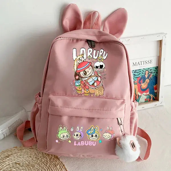 lububu Cute Backpack for Girl Boy Student Teenager Rucksack Women Casual School Bags Travel Rabbit Ears Mochila Birthday Gifts Trikidsworld