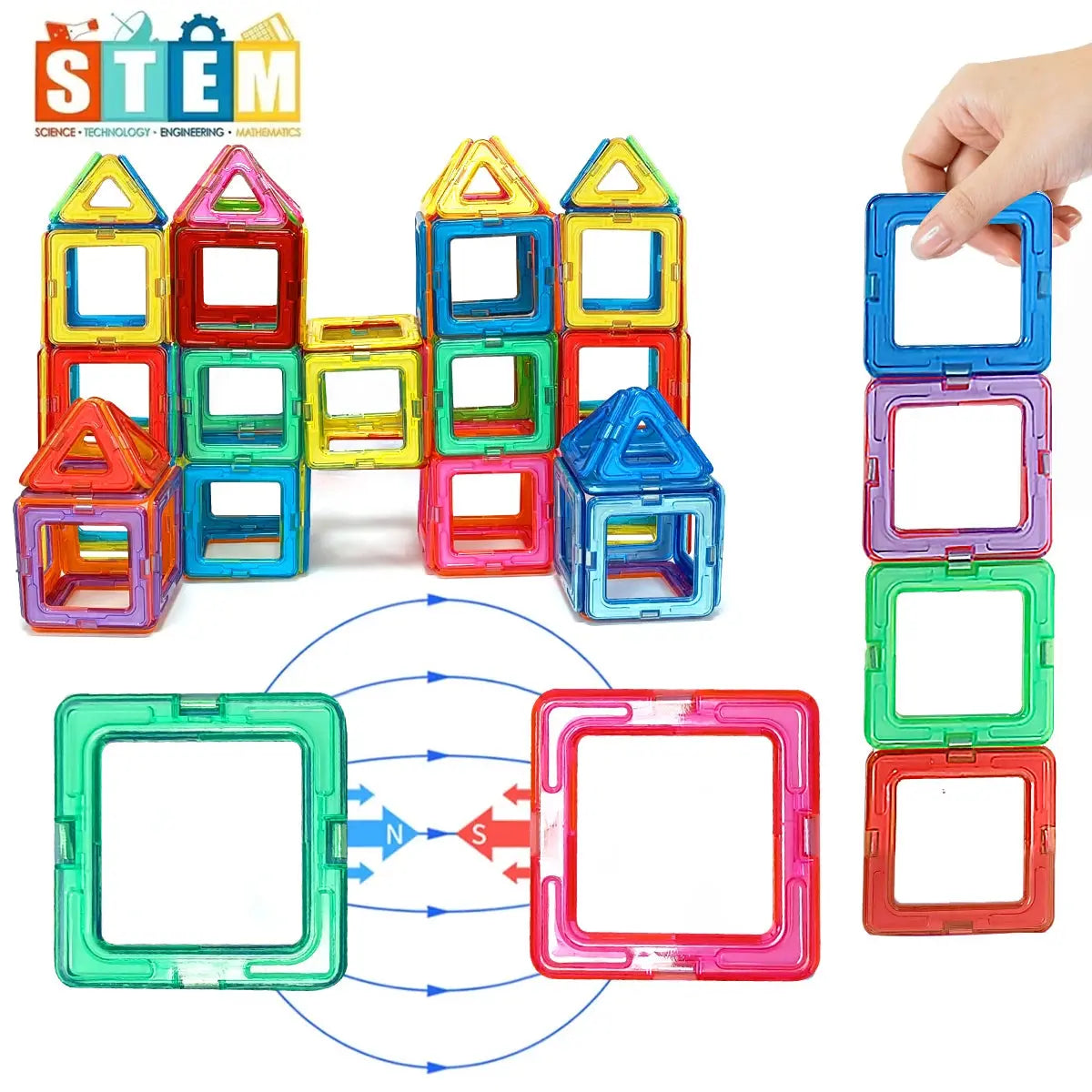 Magnetic Building Blocks Learning Educational Toys Trikidsworld