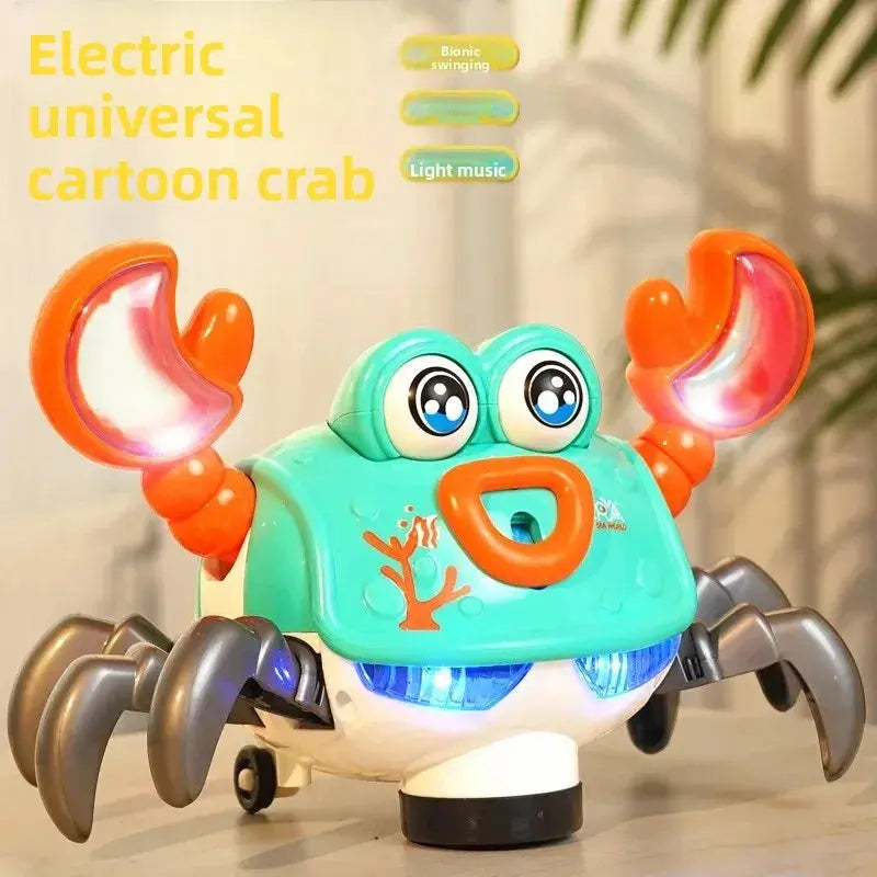 Electric Crawling Toy Crab Eye Blinking Cartoon Animal Simulation with Colorful Music Lights Cross-Border New Arrival Plush Toys Trikidsworld