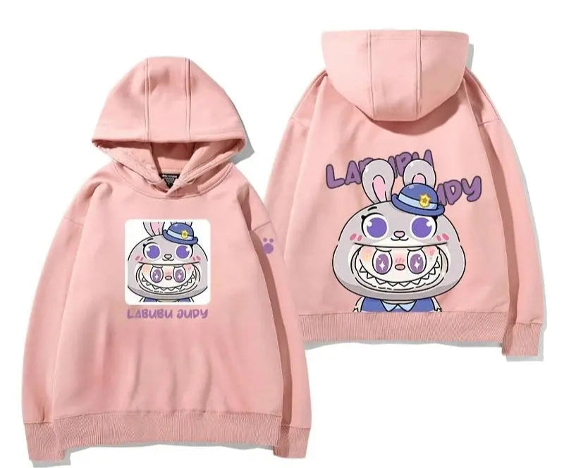 Labub labubu crazy zoo city surrounding hooded sweatshirt children's men and women autumn and winter fashion loose clothes Trikidsworld
