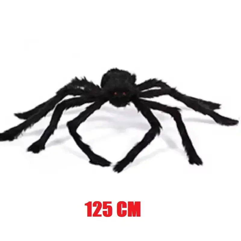 Halloween Big Plush Spider Horror Halloween Decoration Party Prop Outdoor Giant Spider Decor 30-200cm Chamber Prank Black Spider Trikidsworld