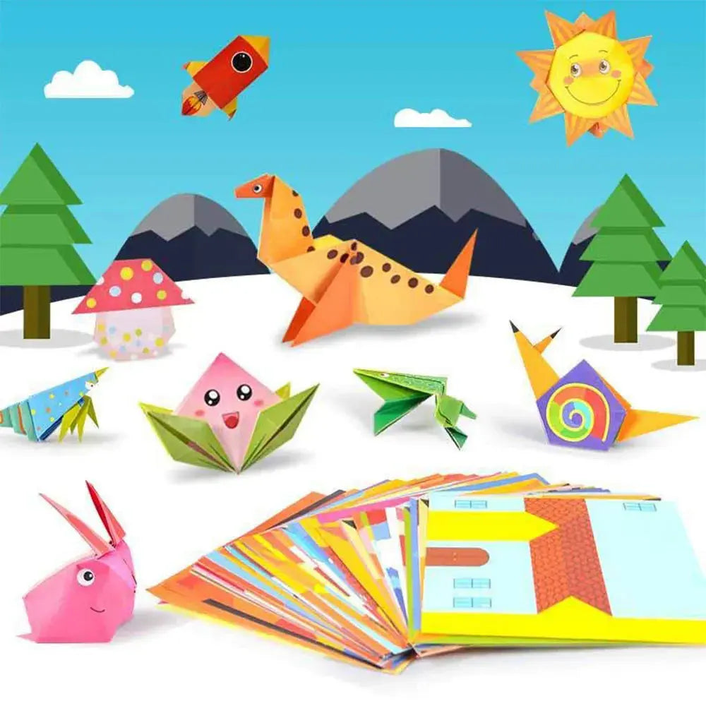 Origami Kit with 30/108 Sheets & Guide Book – DIY for Kids & Beginners Trikidsworld