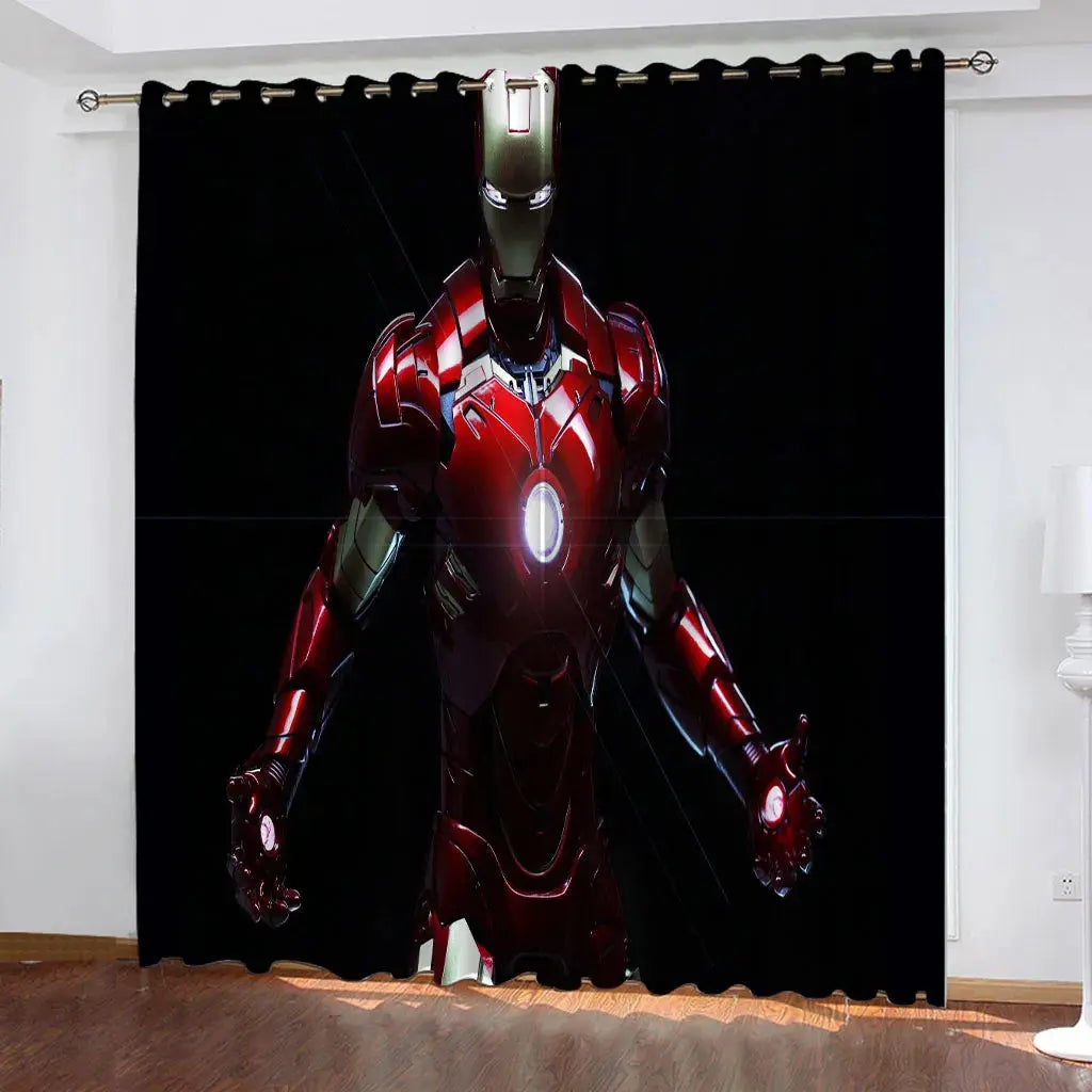 Marvel, Spider Man Curtains For Living Room Anime Blackout Curtains Perforated Cartoon Cute Dustproof Living Room Bedroom Trikidsworld