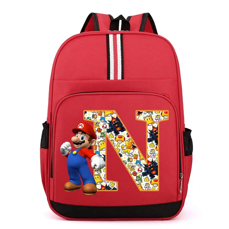 Super Mario Kids Backpack – Cartoon A-Z Schoolbag for Boys Trikidsworld