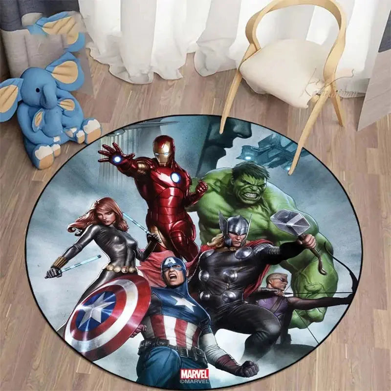 Marvel Round Carpet with Disney Heroes Trikidsworld