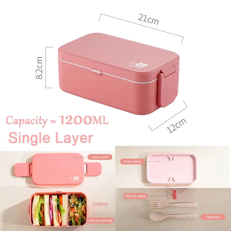 Portable Bamboo Fiber Lunch Box Trikidsworld
