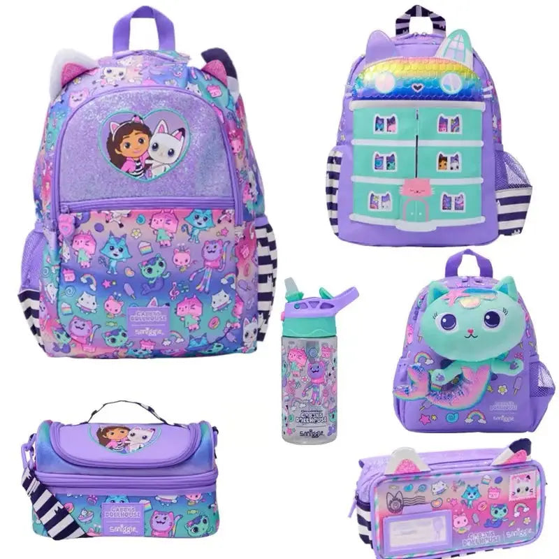 New Original Australia Smiggle Children Schoolbag Girl Gabby Shoulder Backpack Meal Bag Modeling Bags 14 Inch New Semester Gifts Trikidsworld