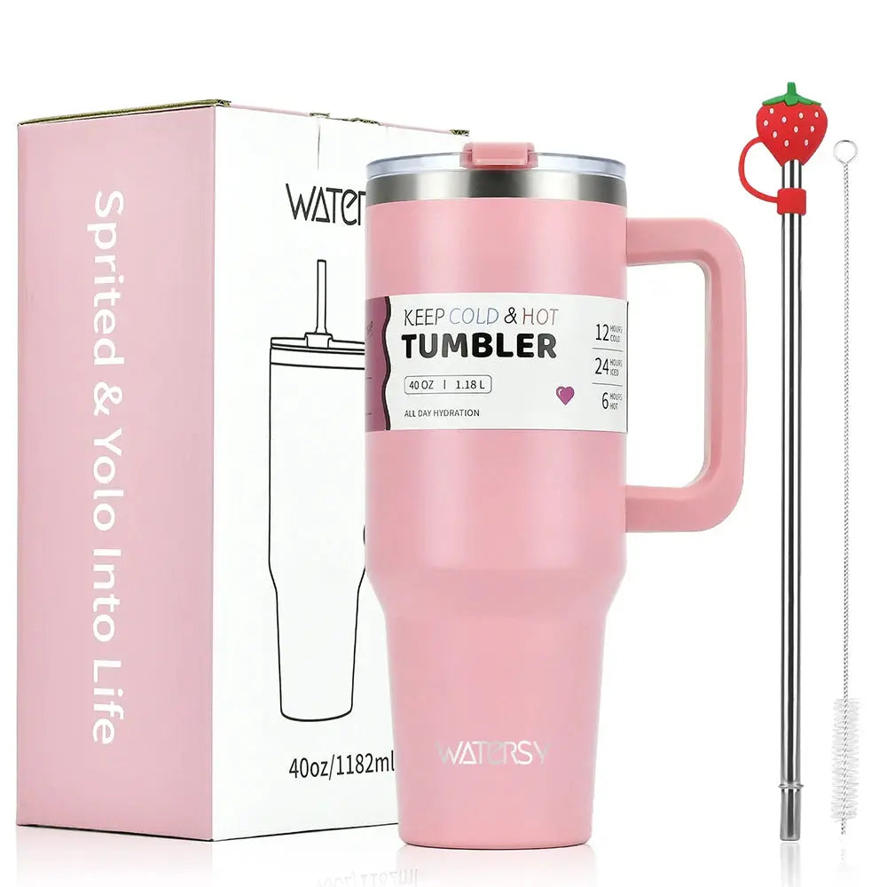 Stainless Steel Tumbler 30oz/40oz – Double Wall Thermos Cup with Lid Trikidsworld