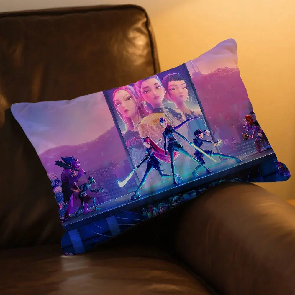 cushion cover Rectangle Pillow Case Demon KPop Printing Bedside Sofa Hunters Room Home Decoration Pillowcase Trikidsworld
