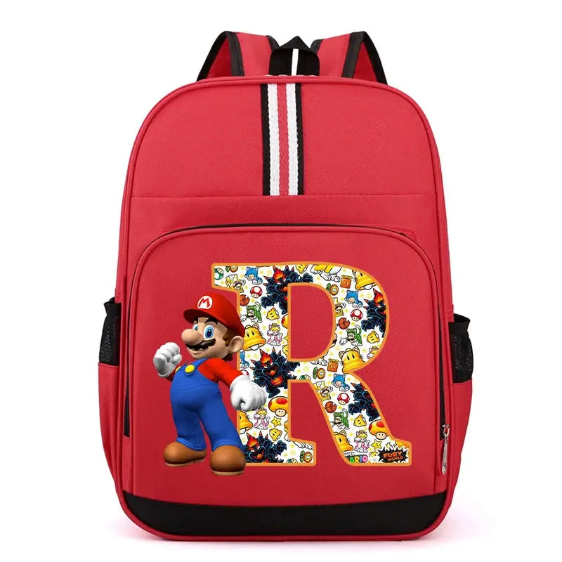 Super Mario Kids Backpack – Cartoon A-Z Schoolbag for Boys Trikidsworld