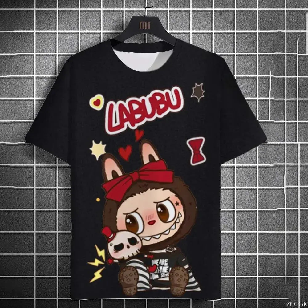 Summer Fashion 3D Cartoon Pull Cloth Cute Printed Short Sleeved Comfortable Casual Round Neck Loose T-shirt Trikidsworld