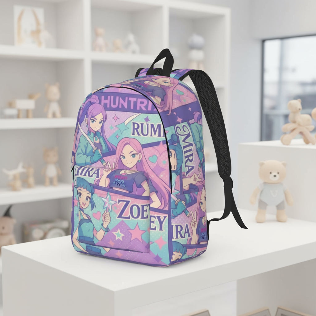 Huntrix Girls Kpop Demon Hunter Rumi Mira Zoey Retro Backpack Teen Large Backpacks Polyester Casual School Bags Travel Rucksack Trikidsworld