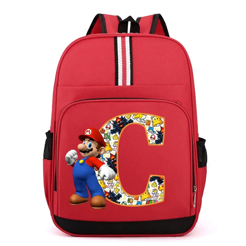 Super Mario Kids Backpack – Cartoon A-Z Schoolbag for Boys Trikidsworld