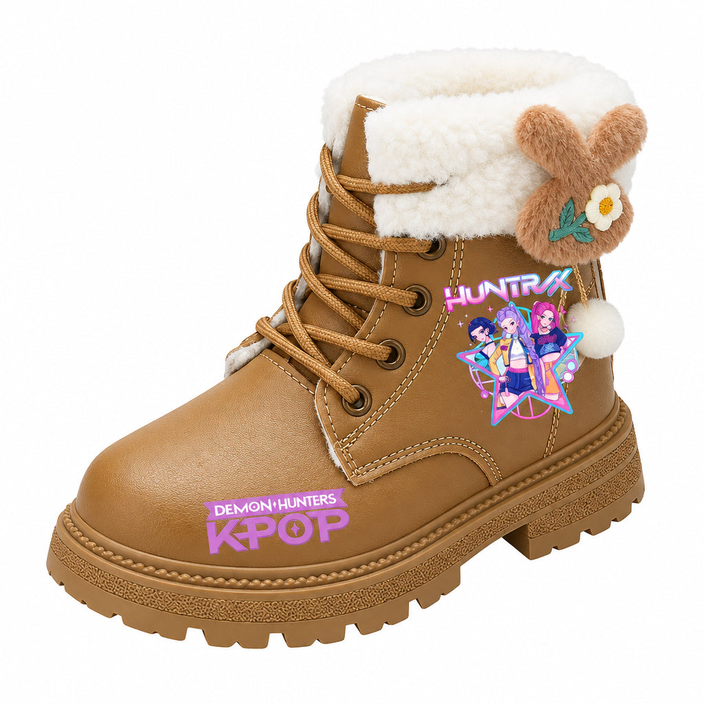 Botas de invierno K-Pop para niños: botas altas impermeables