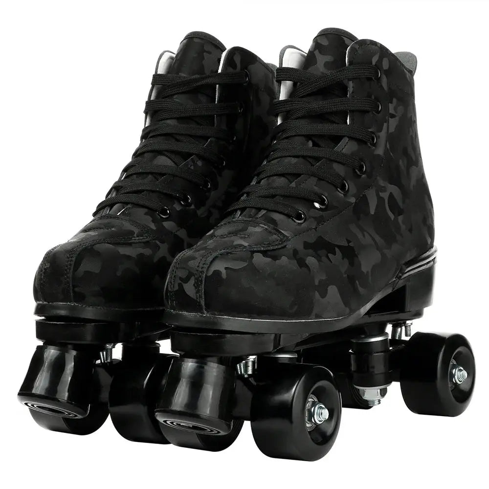 Outdoor Double Row Roller Skates – 4-Wheel Flashing Skates for All Ages Trikidsworld