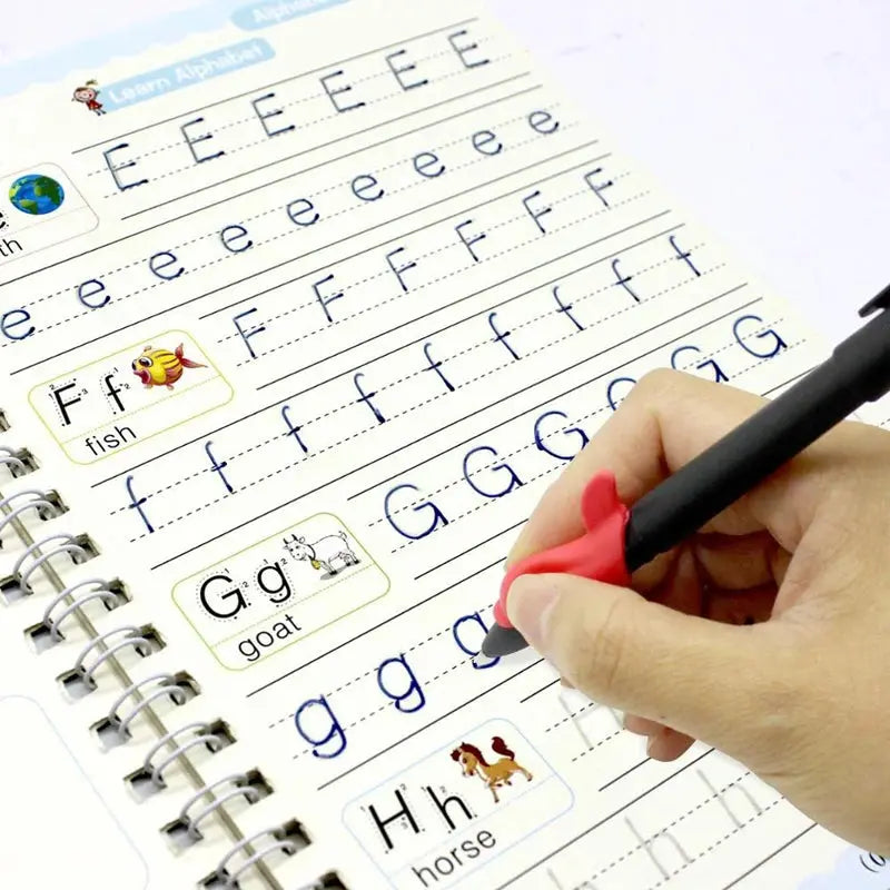 Sank Magic Practice Copybook Pen Preschools Kids Calligraphy English Verison Free Wiping Children Reusable Writing Book Trikidsworld