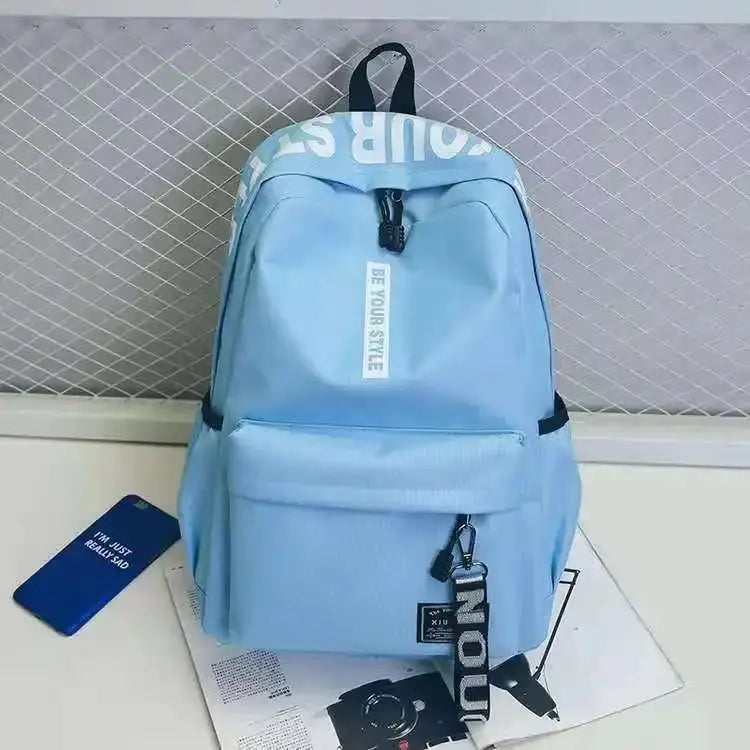 Fashion trend backpack backpack for men and women junior high school high school student bag large capacity korean version of th Trikidsworld