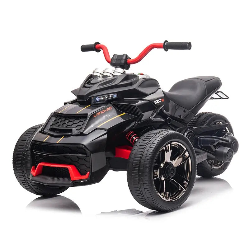 12V Kids ATV Ride On Toy Three-Wheel Electric Vehicle for 3-8y Kids Gifts Battery Powered Car Toys with Lights,Music Trikidsworld