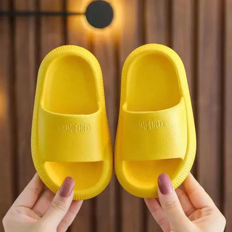 Children Bathroom Slippers Summer Solid Color Anti Slip Soft Sole Kid Slippers 4-10 Years Old Boys and Girls Cute Home Slippers Trikidsworld