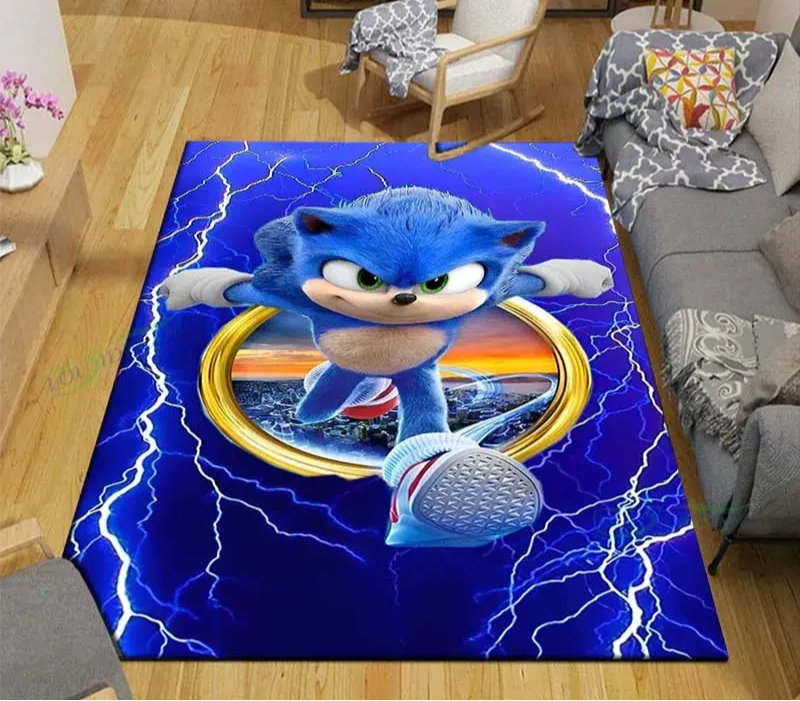 Anime Characters S-Sonics Carpet for Living Room Home Sofa Decoration,Children Game Large Decor Floor Mat Yoga Mat Large Carpet Trikidsworld