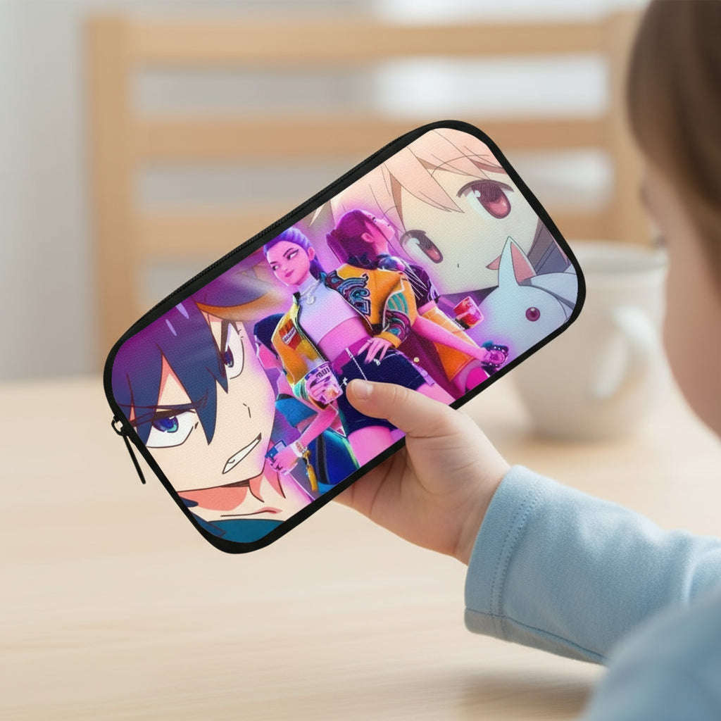 new Hunter Kpop Student Pencil Case Large Cloth Bag For Girl Office School Pen Bag Cartoon Demon Pencil Box Pen Holder Case Trikidsworld