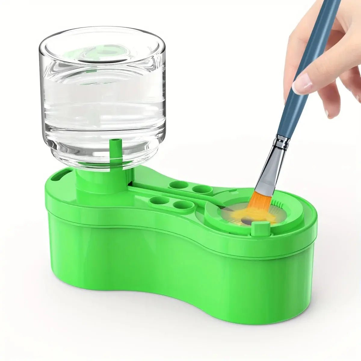 New Paint Brush Cleaner With Drain Button Automatic Water Circulation Paint Brush Cleaning Machine Cleaning Bucket Art Tools Trikidsworld
