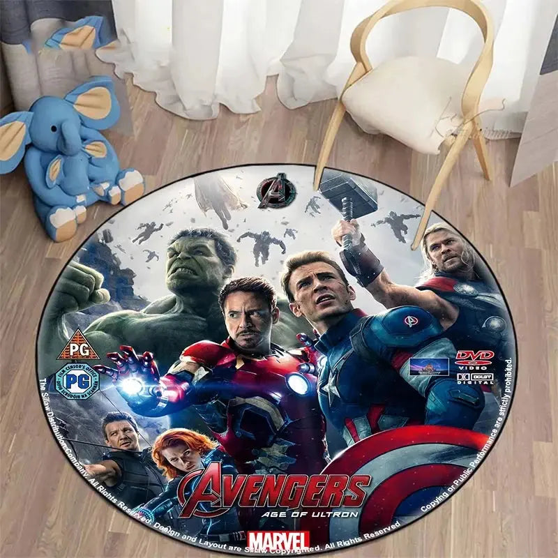 Marvel Round Carpet with Disney Heroes Trikidsworld