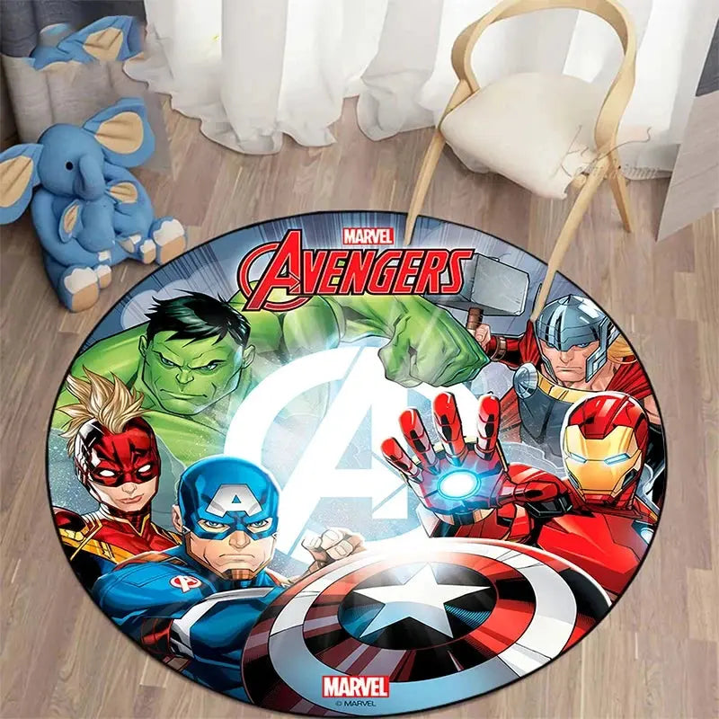Marvel Round Carpet with Disney Heroes Trikidsworld
