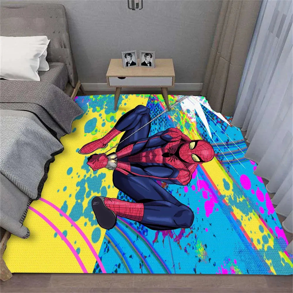 MINISO Disney Marvel Spider Man Carpet for Living Room Bedroom Kid's Home Area Rug Non-slip Washroom Floor Retro Mat Decoration Trikidsworld