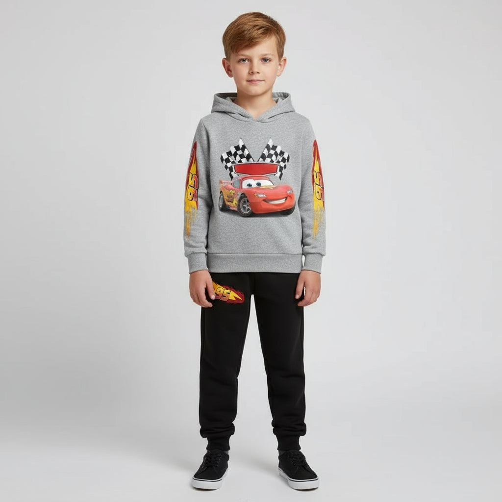 Disney Lightning McQueen Children's Hoodie And Pants Set - Warm Autumn Sports Outfit for Boys/Girls Perfect Back to School Gift Trikidsworld