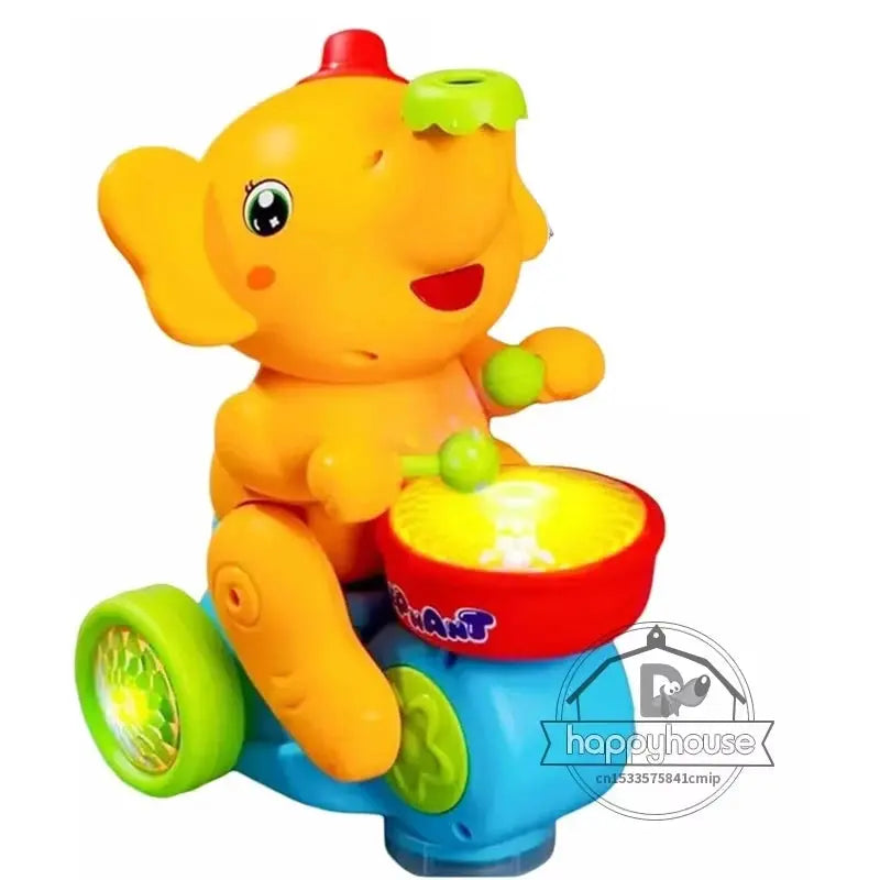 Musical Walking Elephant Drummer Toys for Kid Musical Toy with LED Light Music Sensory Activity Toys Learning Educational Toys Trikidsworld