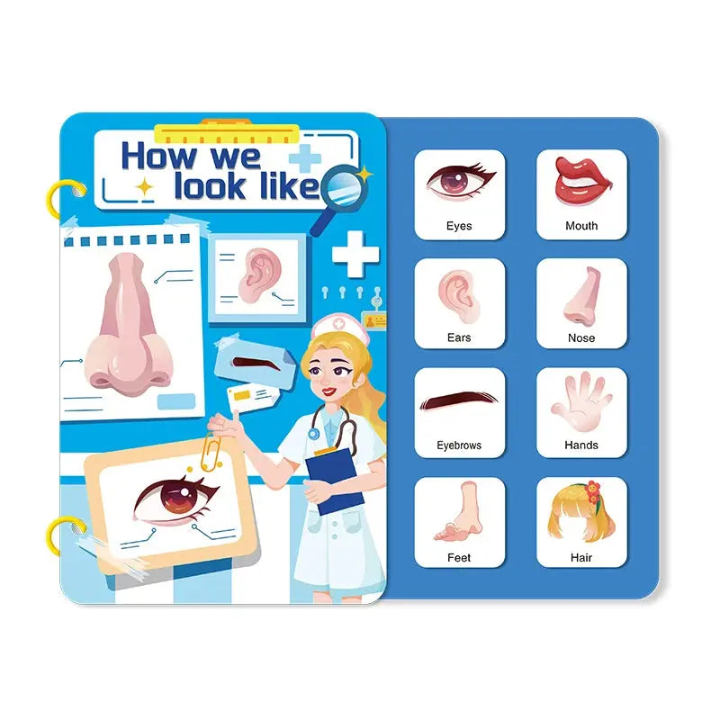 Children Early Education Quiet Busy Paste a Book Baby DIY Puzzle Sticker Montessori Toy Portable Educational Toy Sticker Book Trikidsworld