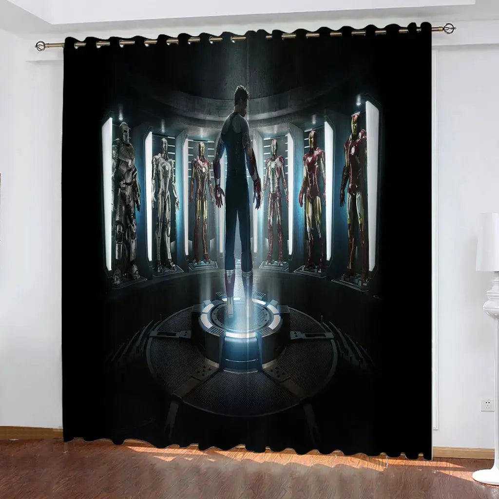 Marvel, Spider Man Curtains For Living Room Anime Blackout Curtains Perforated Cartoon Cute Dustproof Living Room Bedroom Trikidsworld