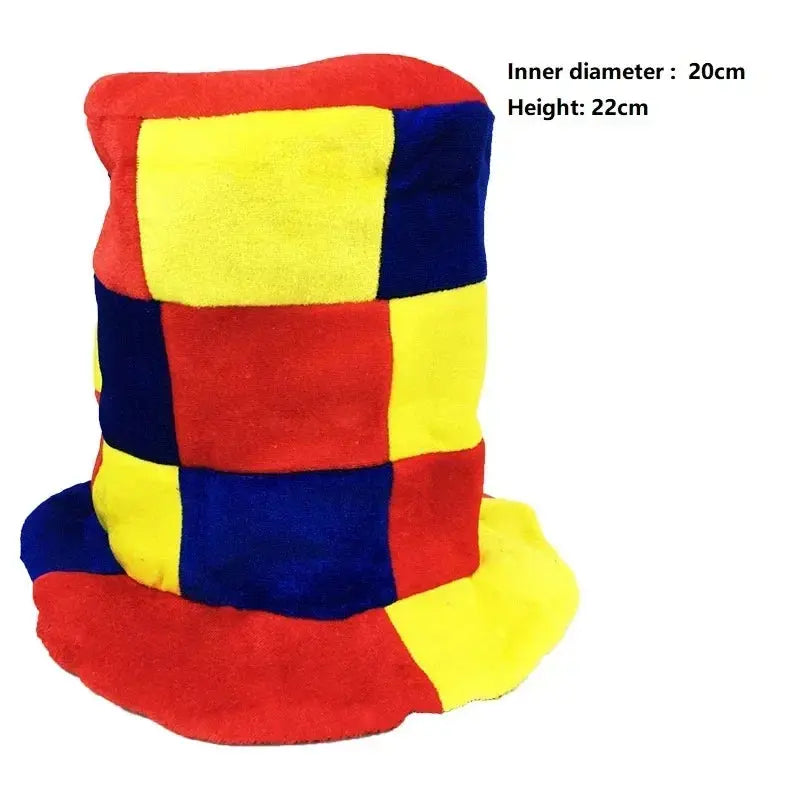 Adult Halloween Fancy Dress Up Hat Stage Show Props Clown Funny Dress Up Clown Hat Carnival Birthday Cake Cap Trikidsworld