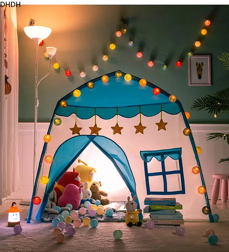 Children's Tent Indoor Outdoor Games Garden Tipi Princess Castle Folding Cubby Toys Tents Enfant Room House Teepee Playhouse Trikidsworld