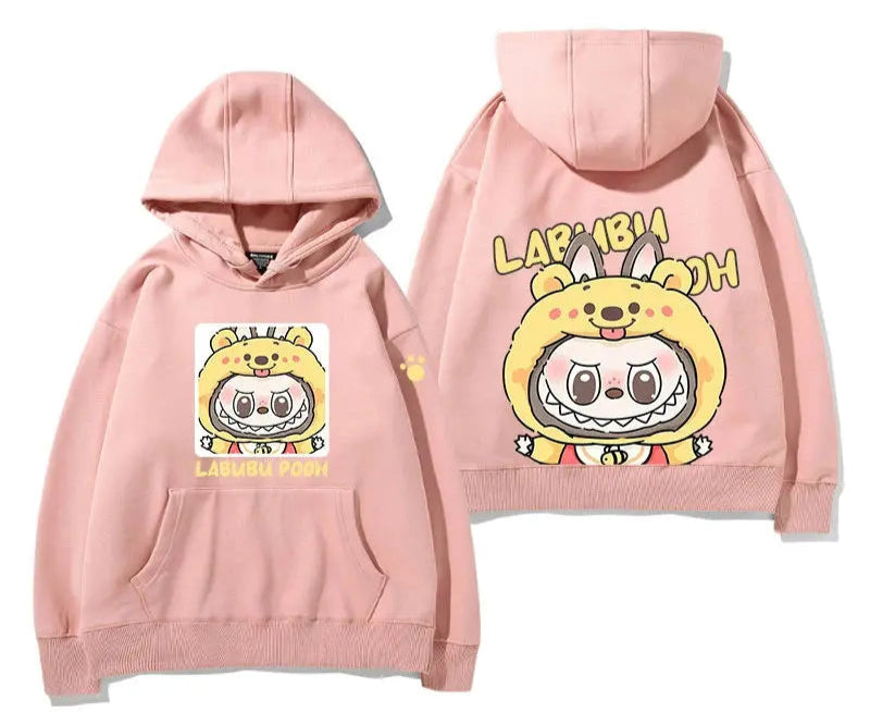 Labub labubu crazy zoo city surrounding hooded sweatshirt children's men and women autumn and winter fashion loose clothes Trikidsworld