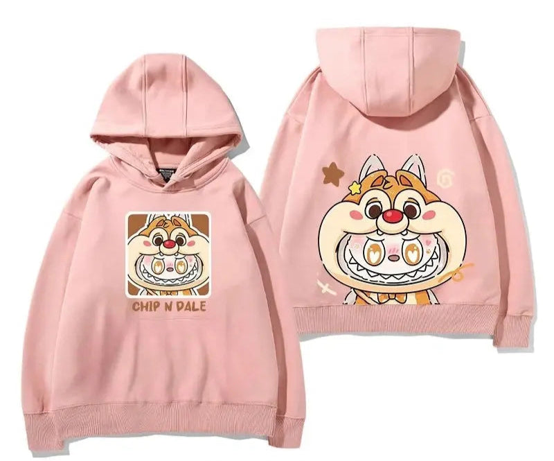 Labub labubu crazy zoo city surrounding hooded sweatshirt children's men and women autumn and winter fashion loose clothes Trikidsworld