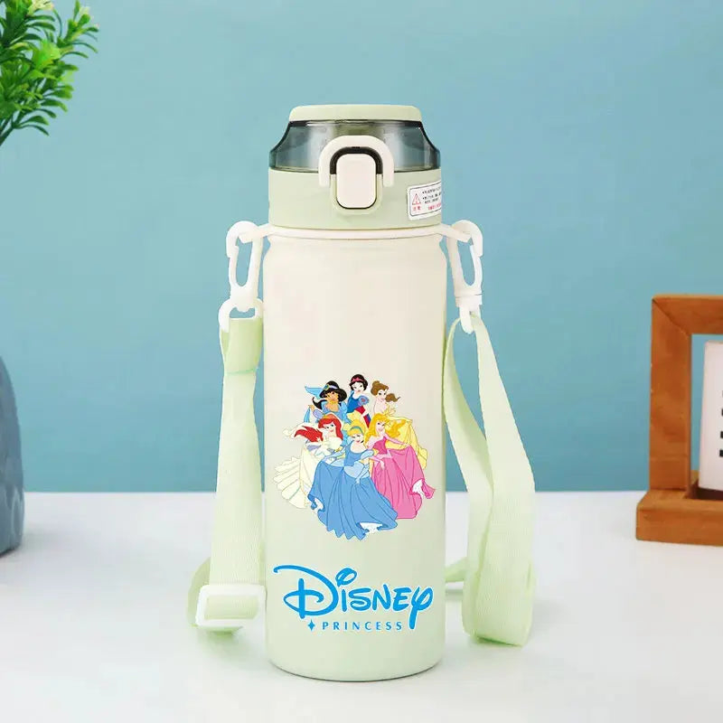 Disney Princess Thermos Bottle – Elsa, Straw & Strap Trikidsworld