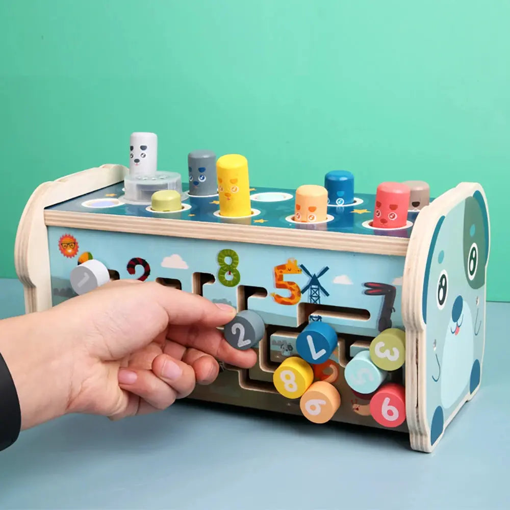 Montessori Wooden Toy | Hammering, Xylophone & Number Maze Trikidsworld